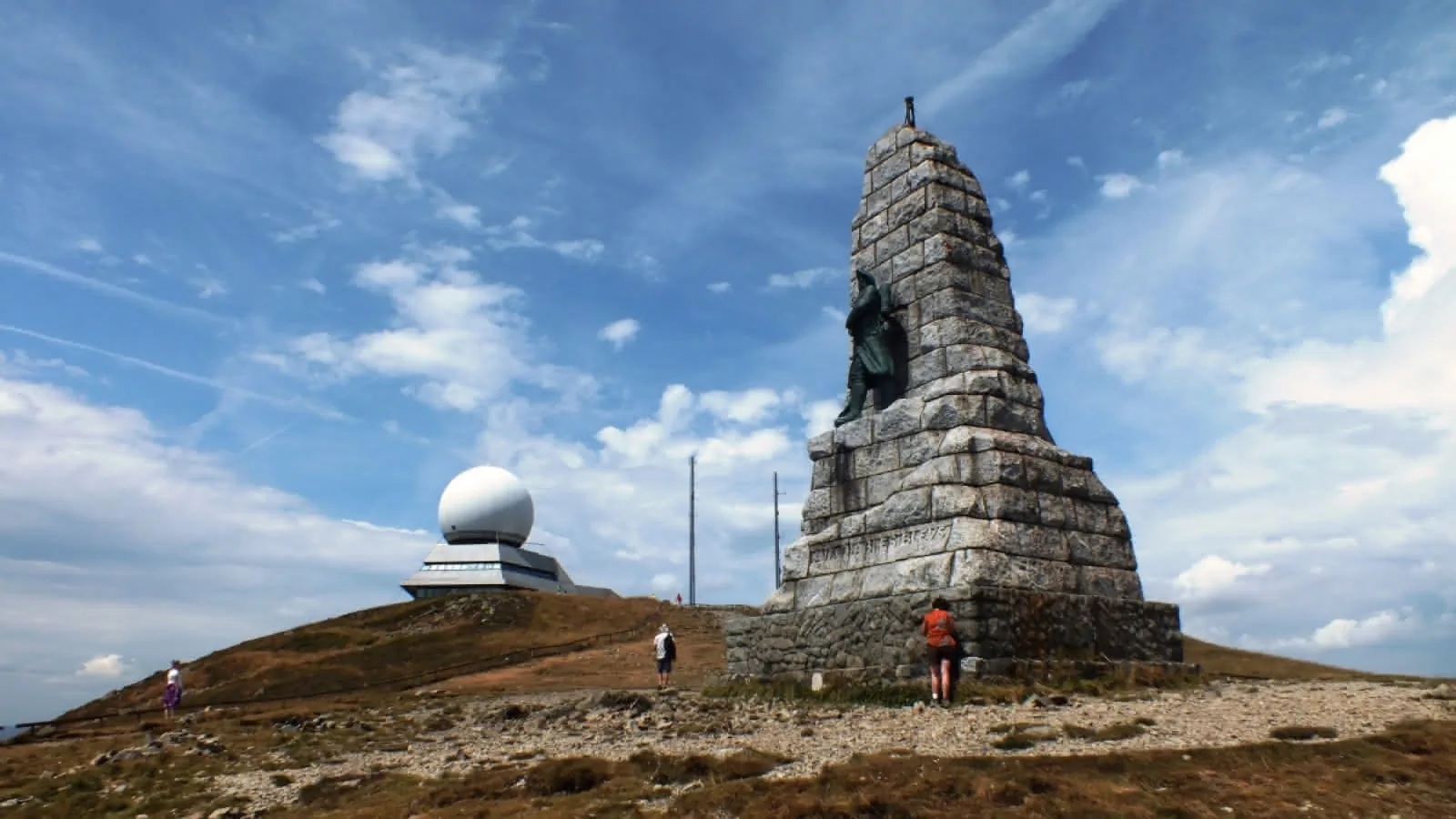 Route des Crêtes in the Vosges mountains with scenic ridge road through green forested hills
