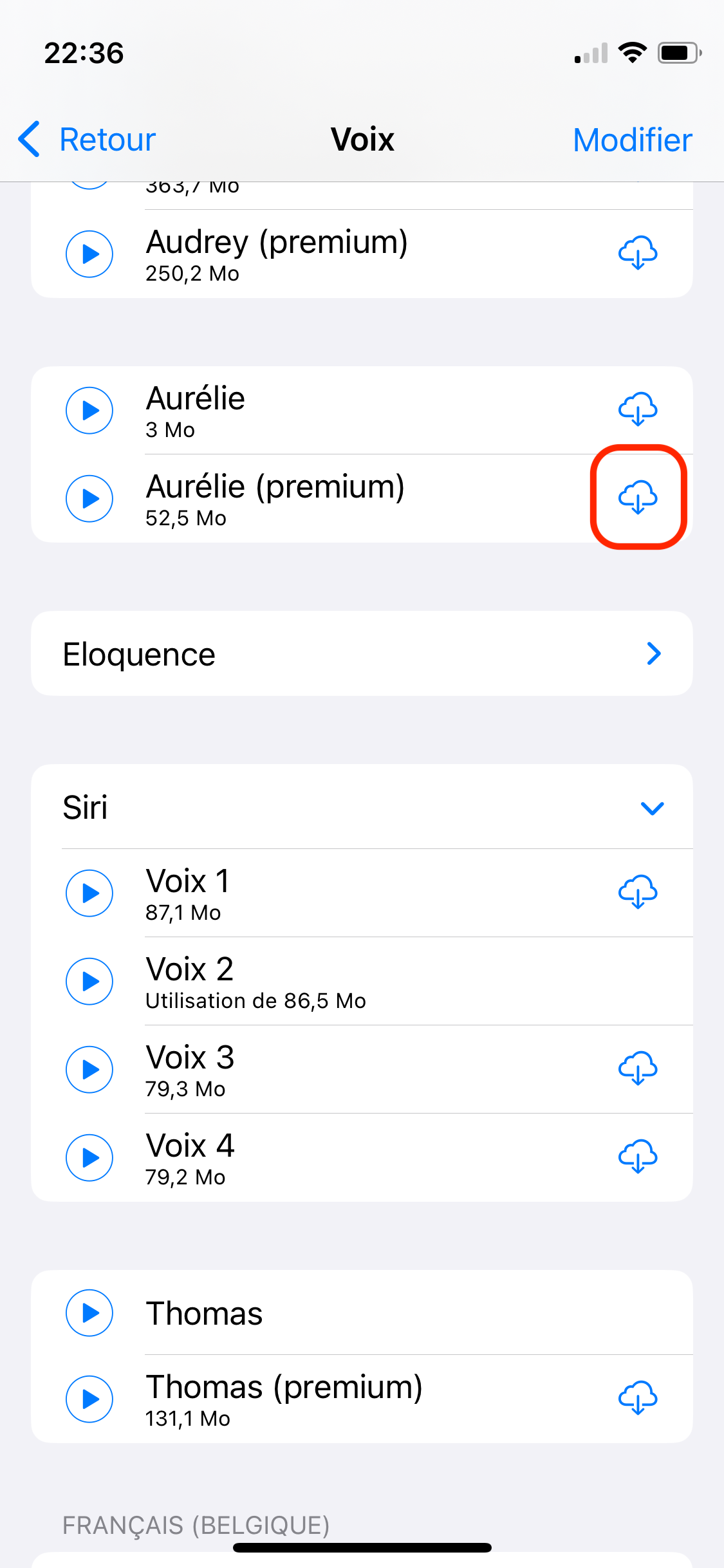 Télécharger une voix