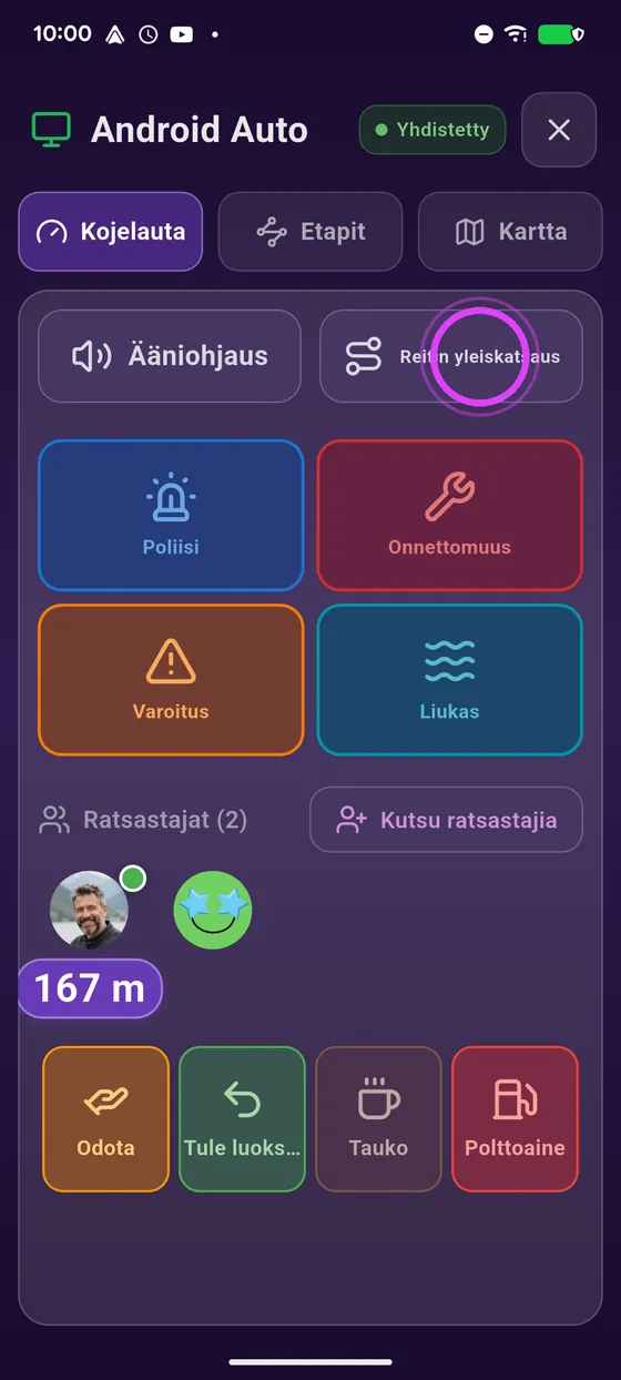 Koko reitti