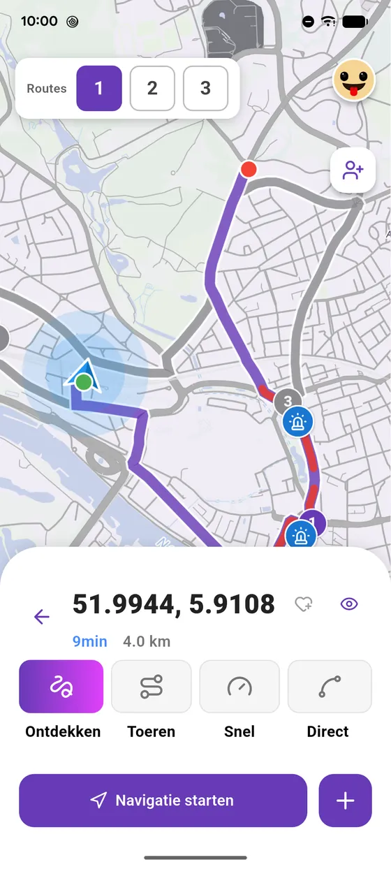 De route staat klaar