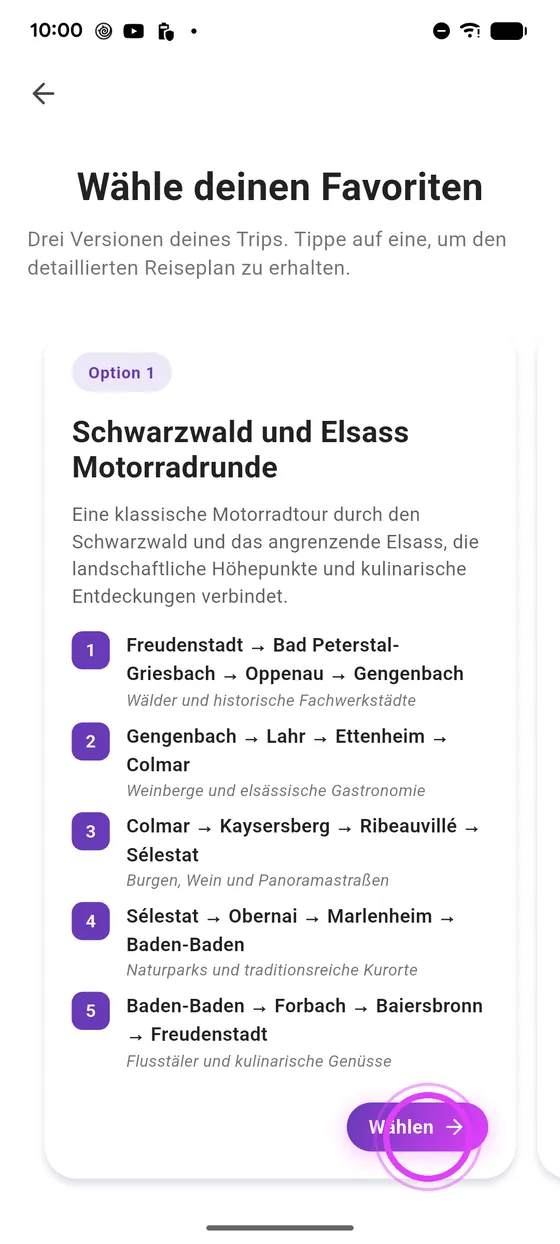 Vorschlag wählen