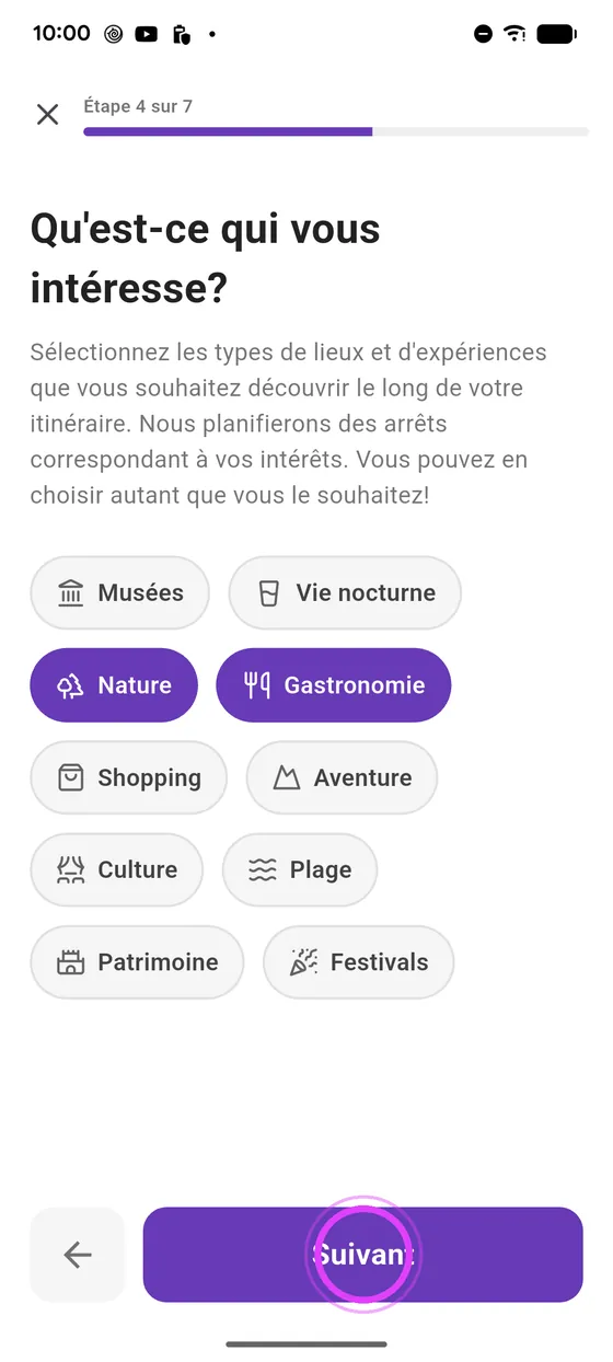 Roulage et centres d'intérêt