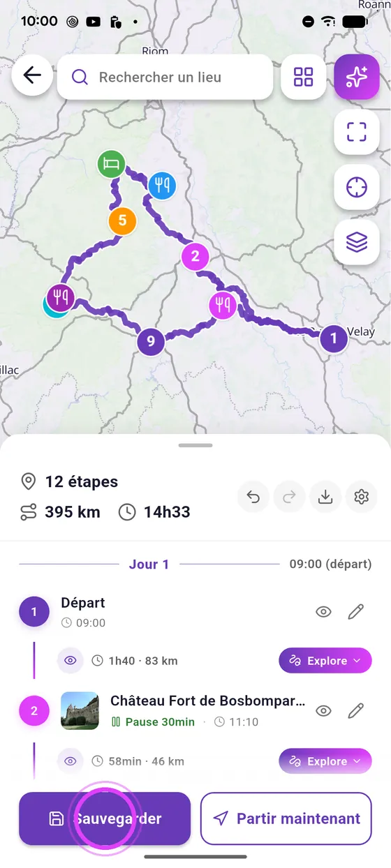Retouche dans l'éditeur