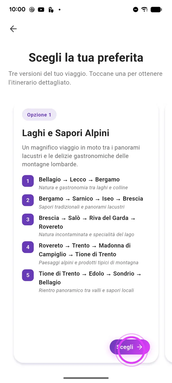 Scegli la proposta