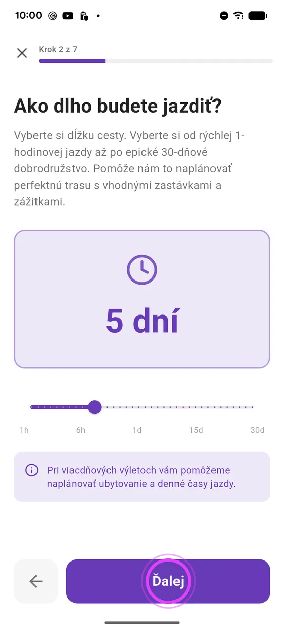 Štart a dĺžka