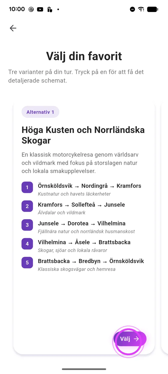 Välj ett förslag