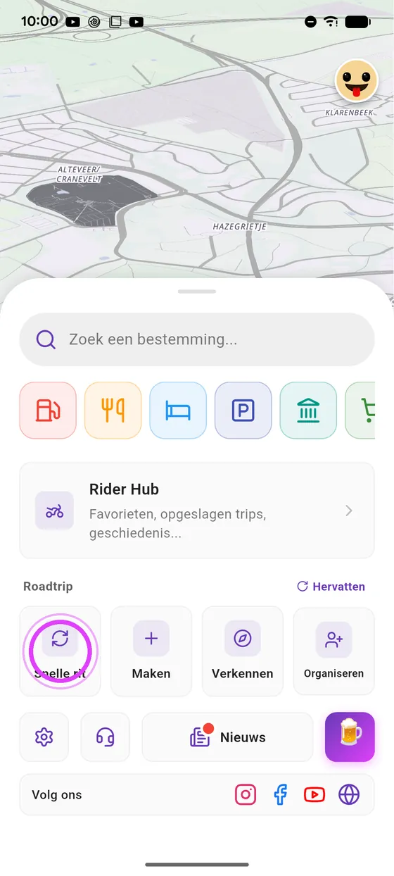 Open Snelle rit