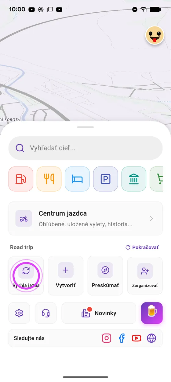 Otvor Rýchlu jazdu