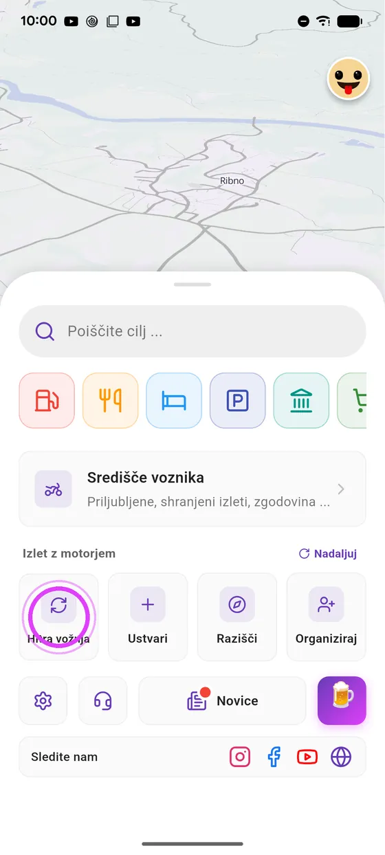 Odpri Hitro vožnjo