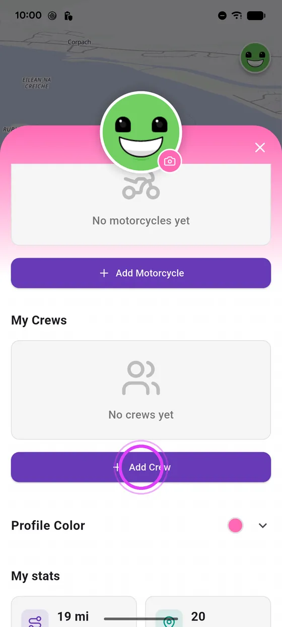 Open your profile