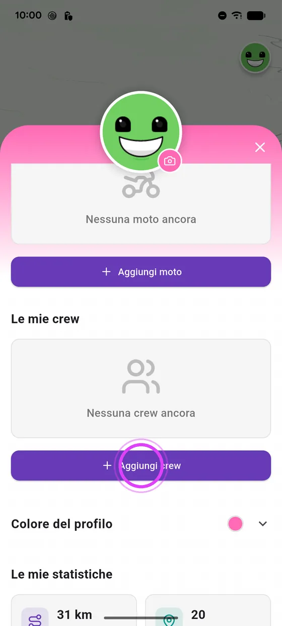 Apri il profilo