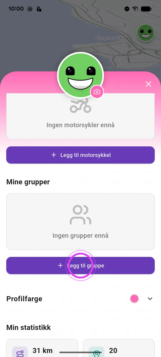 Åpne profilen