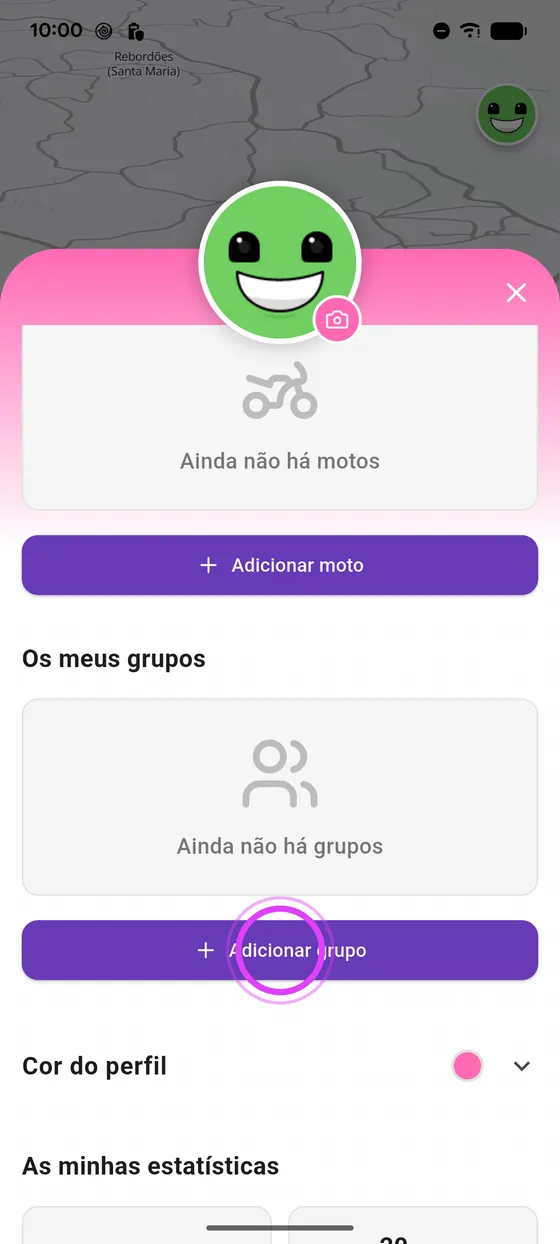 Abre o perfil
