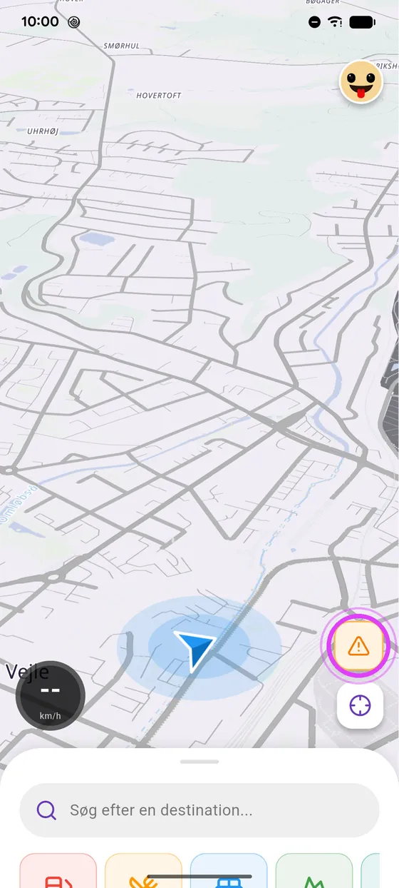 På kortet