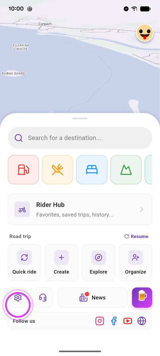 Settings and news