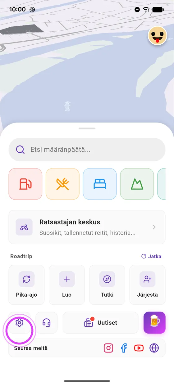 Asetukset ja uutiset