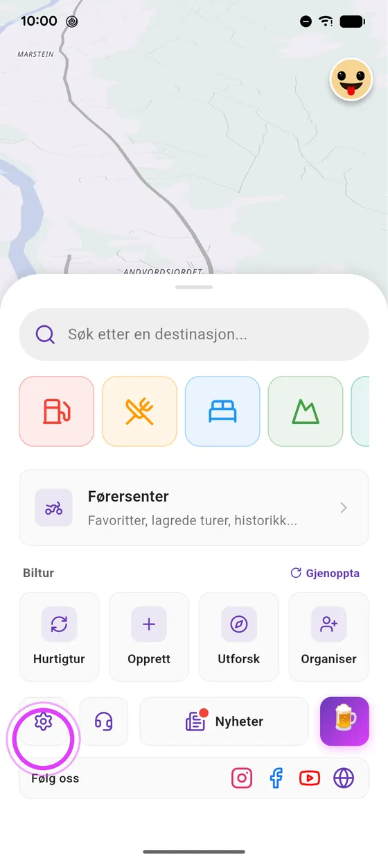 Innstillinger og nyheter