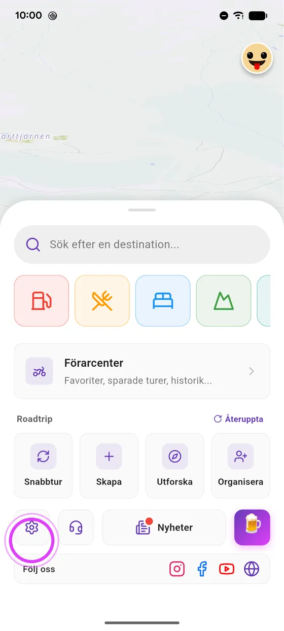 Inställningar och nyheter
