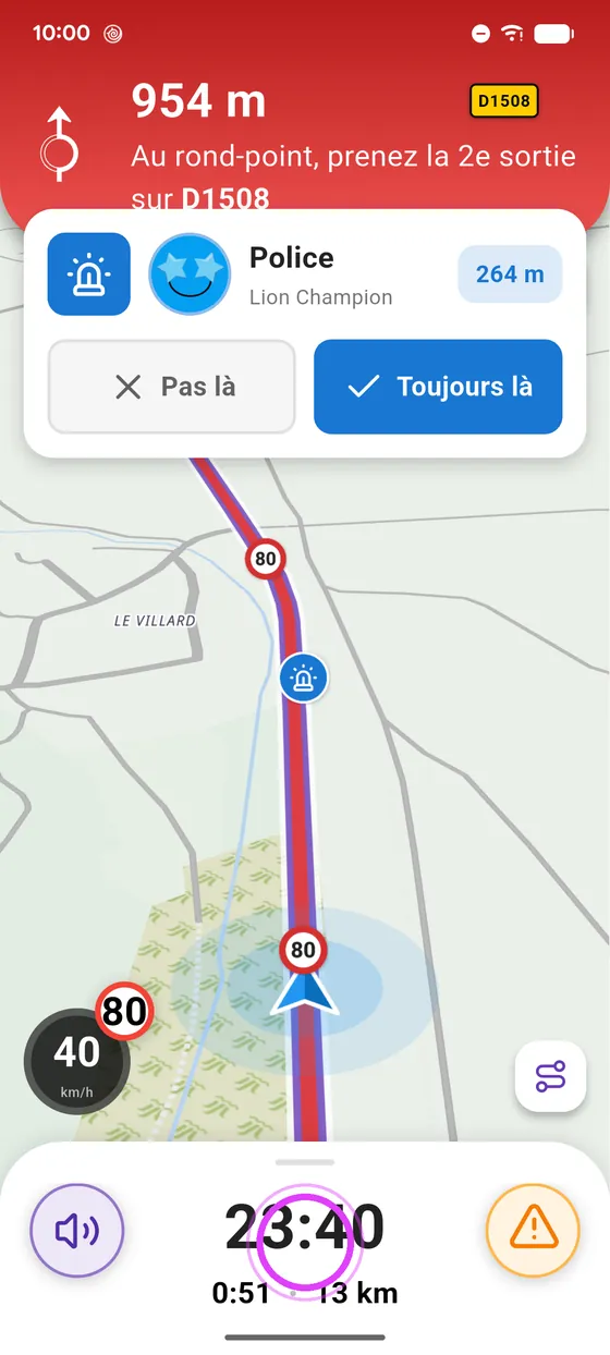 L'arrivée