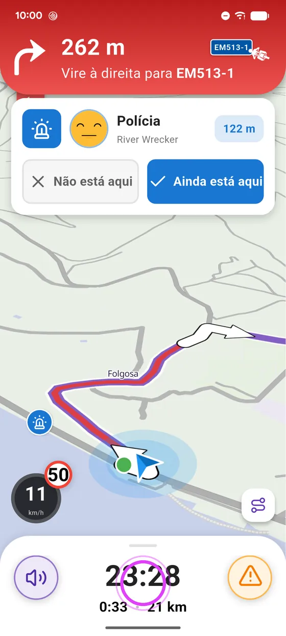 A chegada