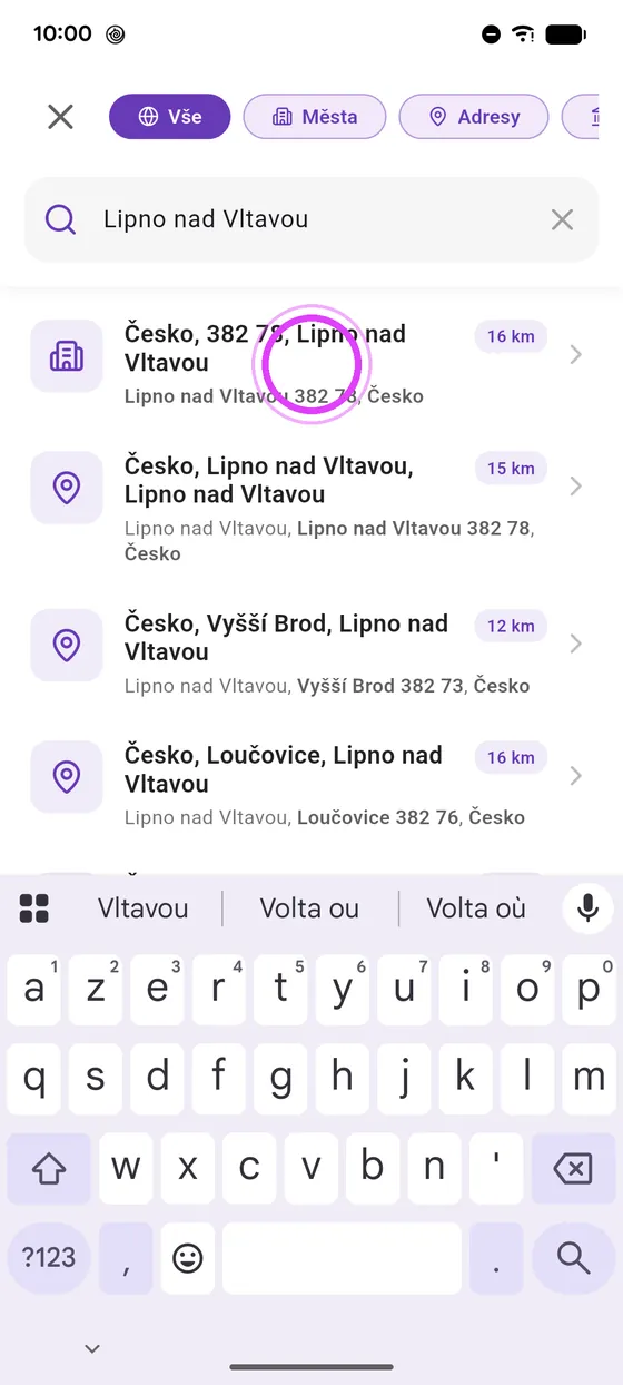 Vyhledej zastávku