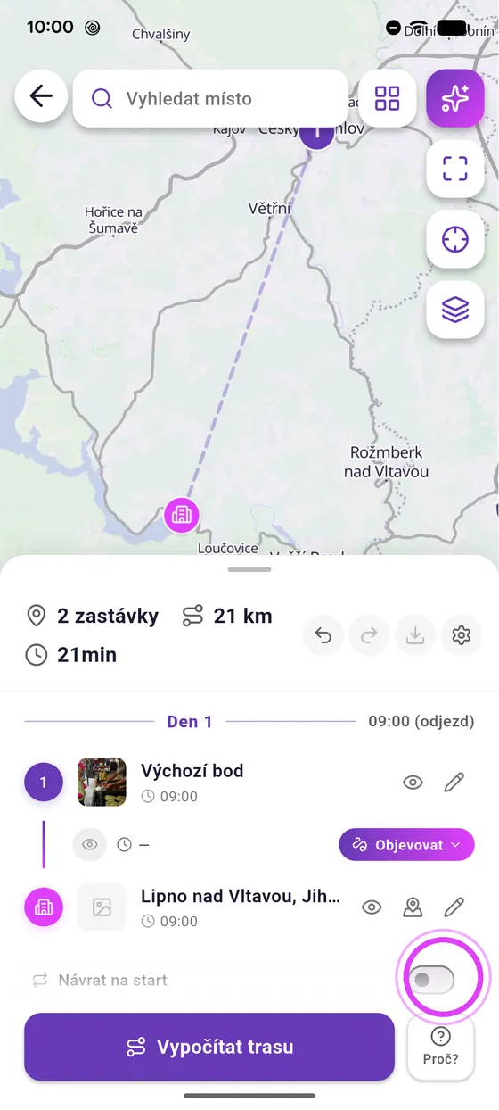 Návrat na start
