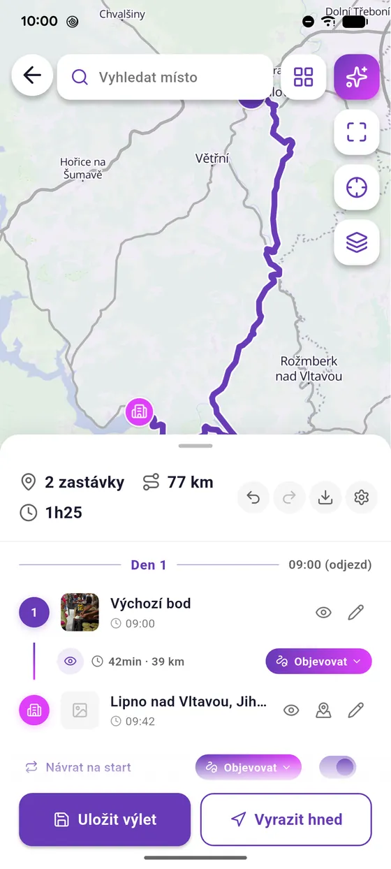 Vypočítej trasu