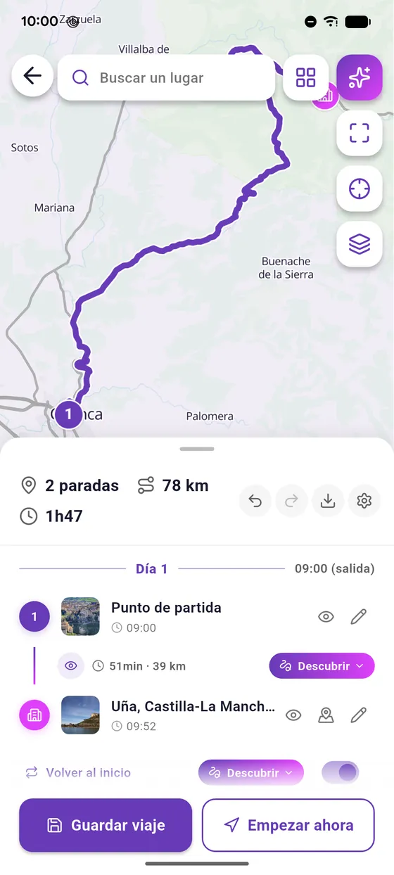 Calcula la ruta