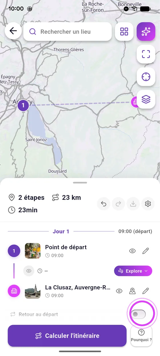 Retour au départ