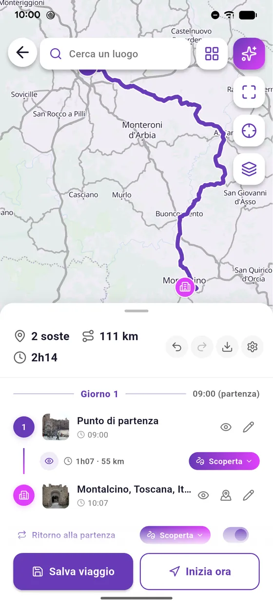 Calcola il percorso