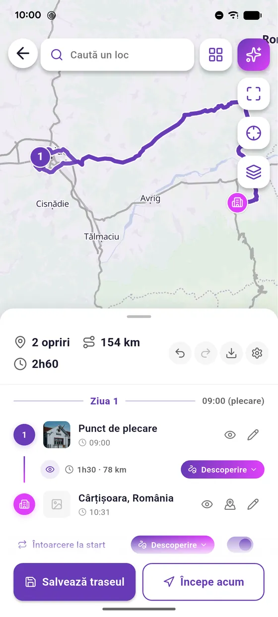 Calculează traseul