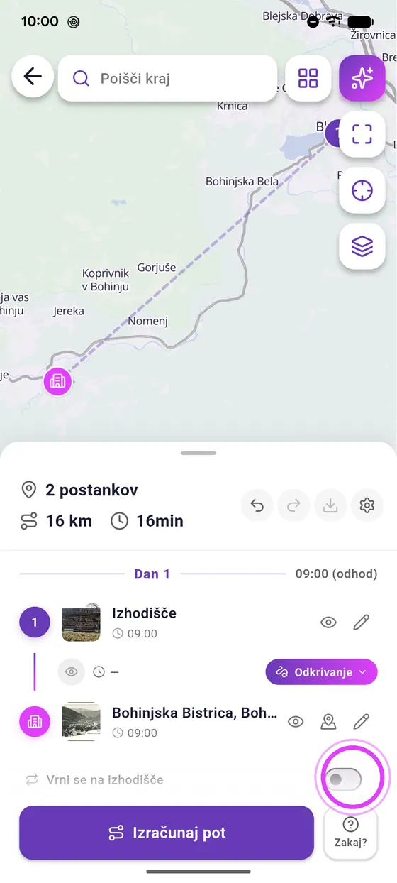 Vrnitev na izhodišče