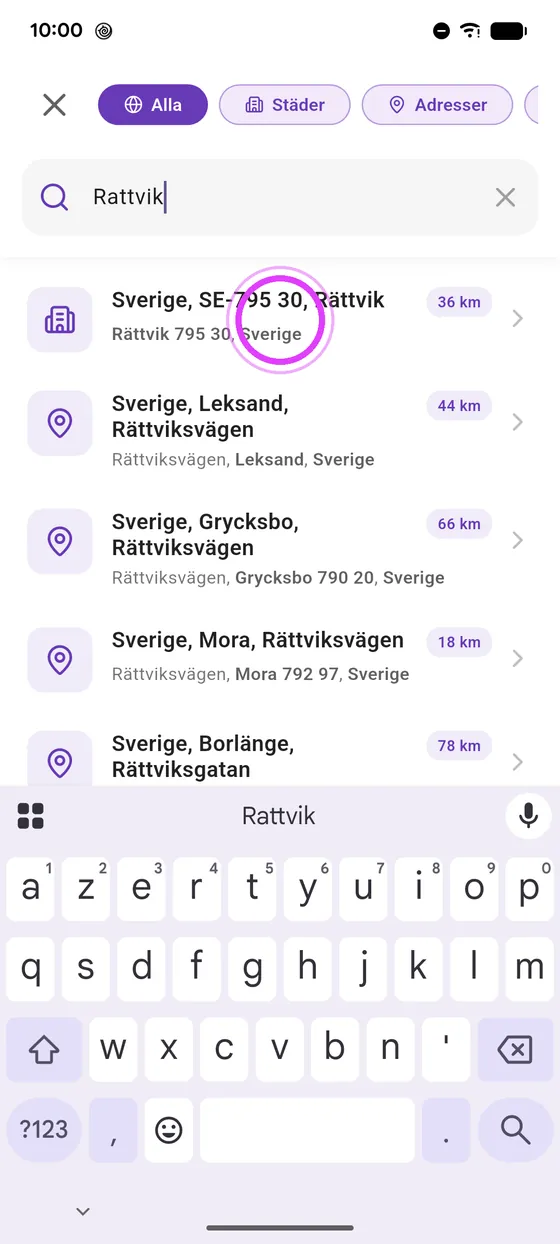 Sök ett stopp