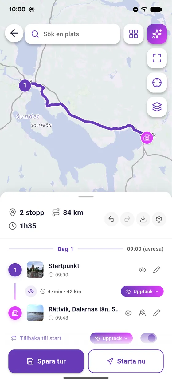 Beräkna rutten