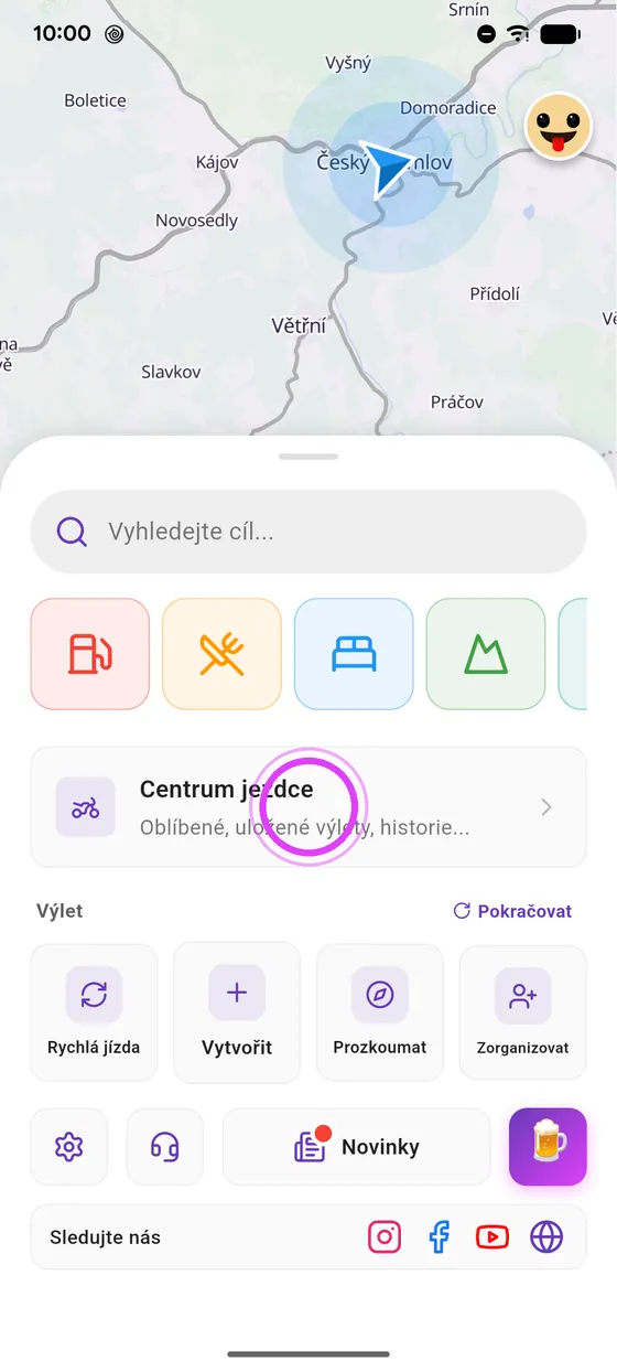 V Centru jezdce
