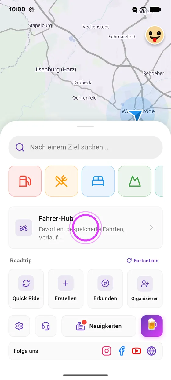 Im Fahrer-Hub