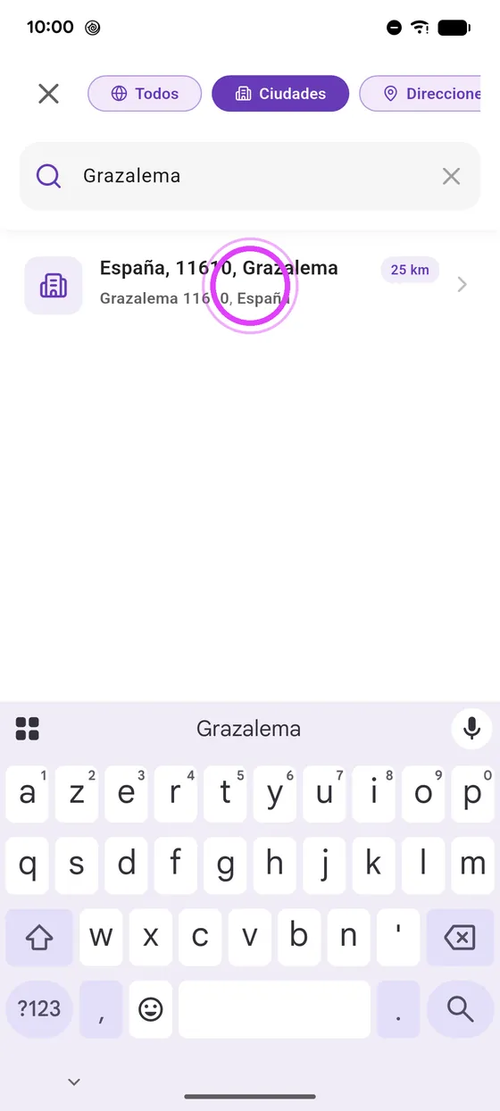 Busca el lugar