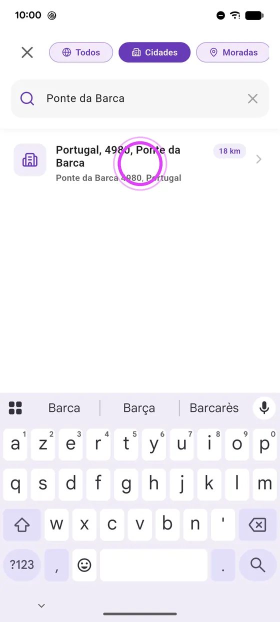 Procura o local
