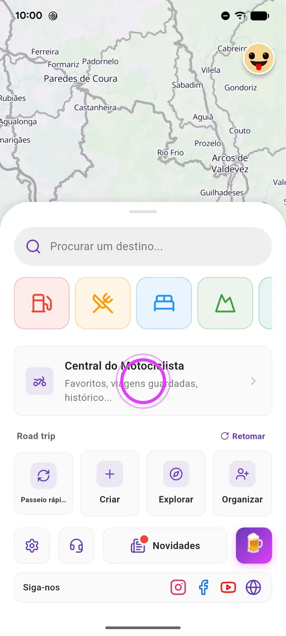 Na Central do Motociclista