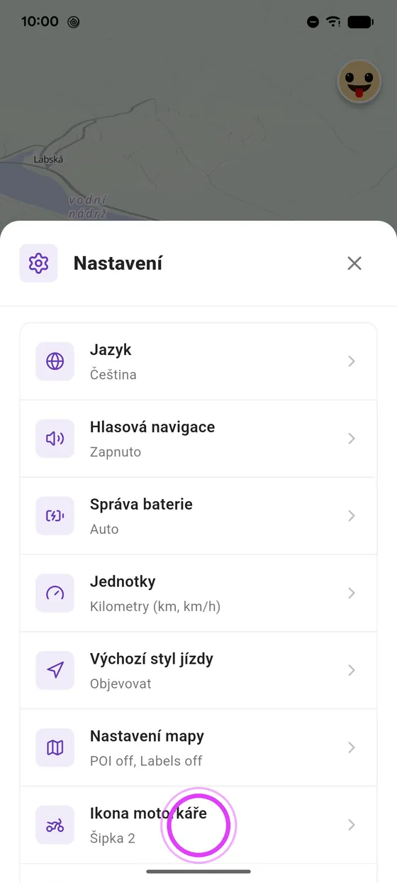 Otevři ikonu motorkáře