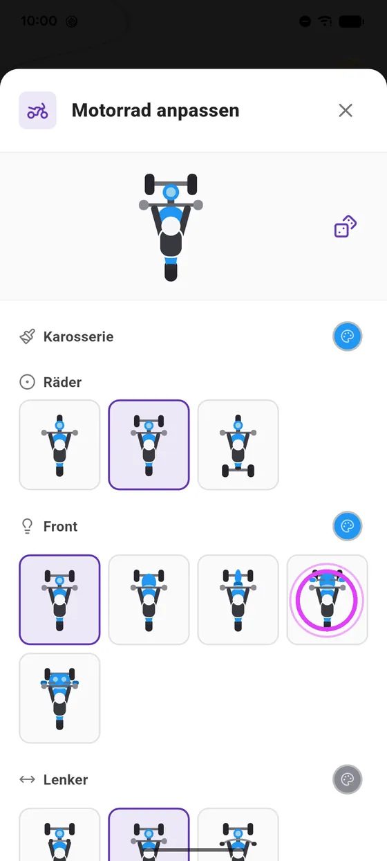 Motorrad anpassen