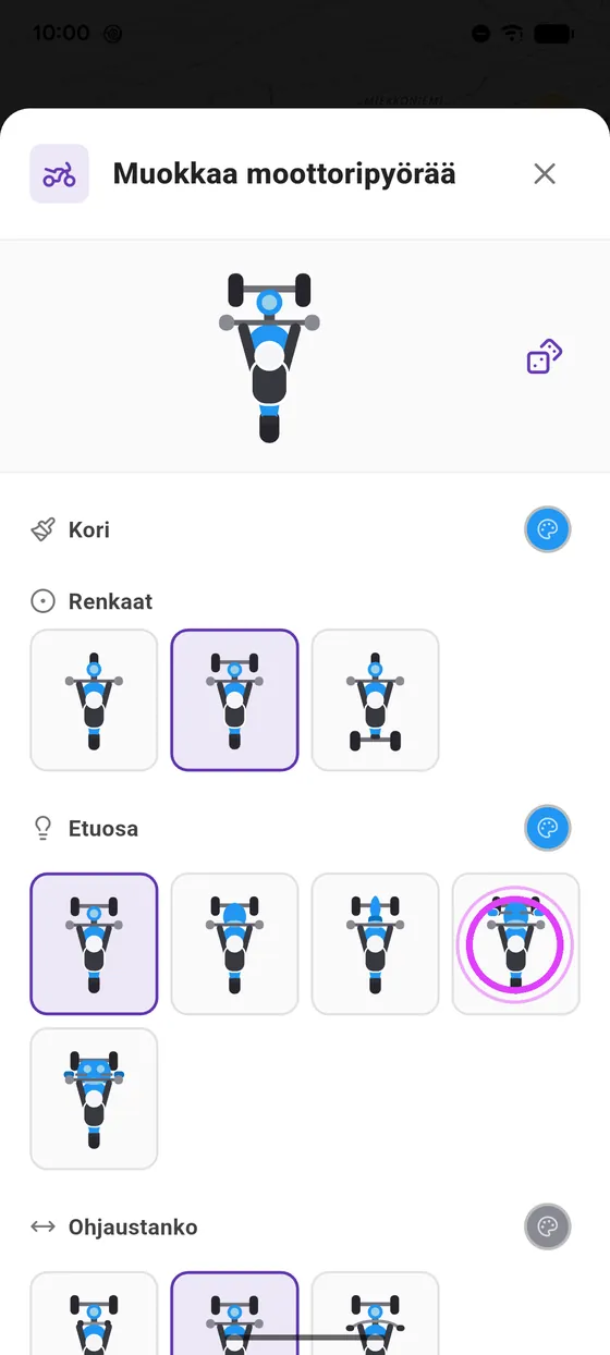 Muokkaa moottoripyörää