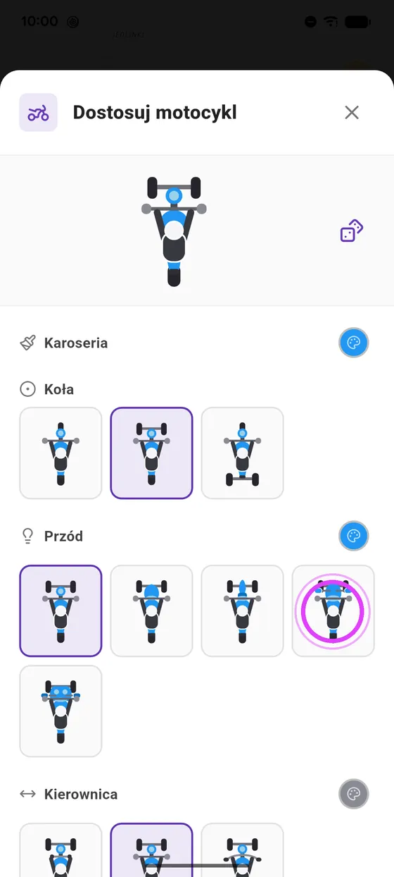 Dostosuj motocykl