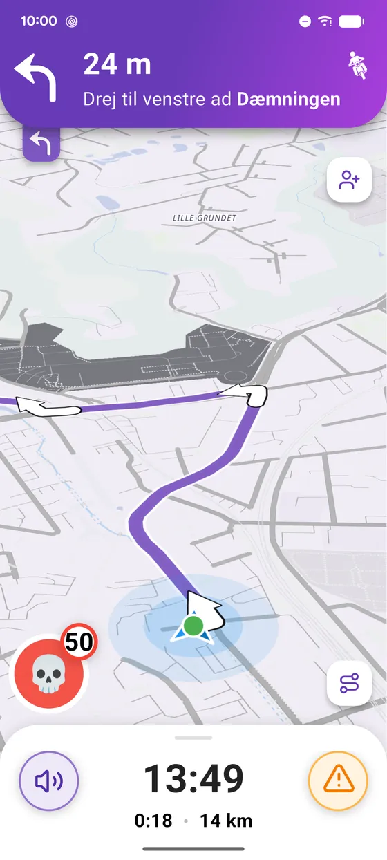 Læs navigationsskærmen
