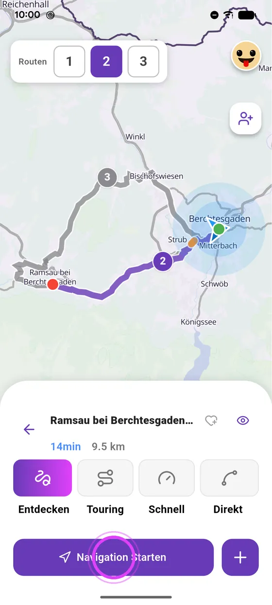 Navigation starten