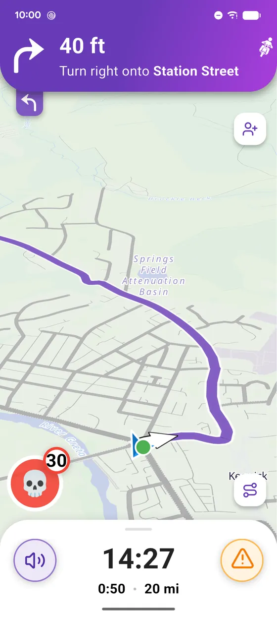 Read the navigation screen