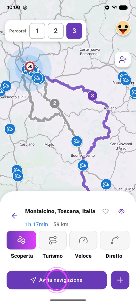 Avvia la navigazione
