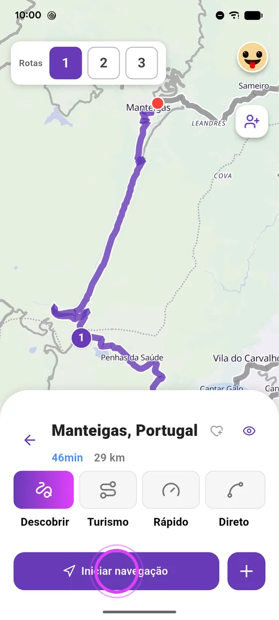 Inicia a navegação