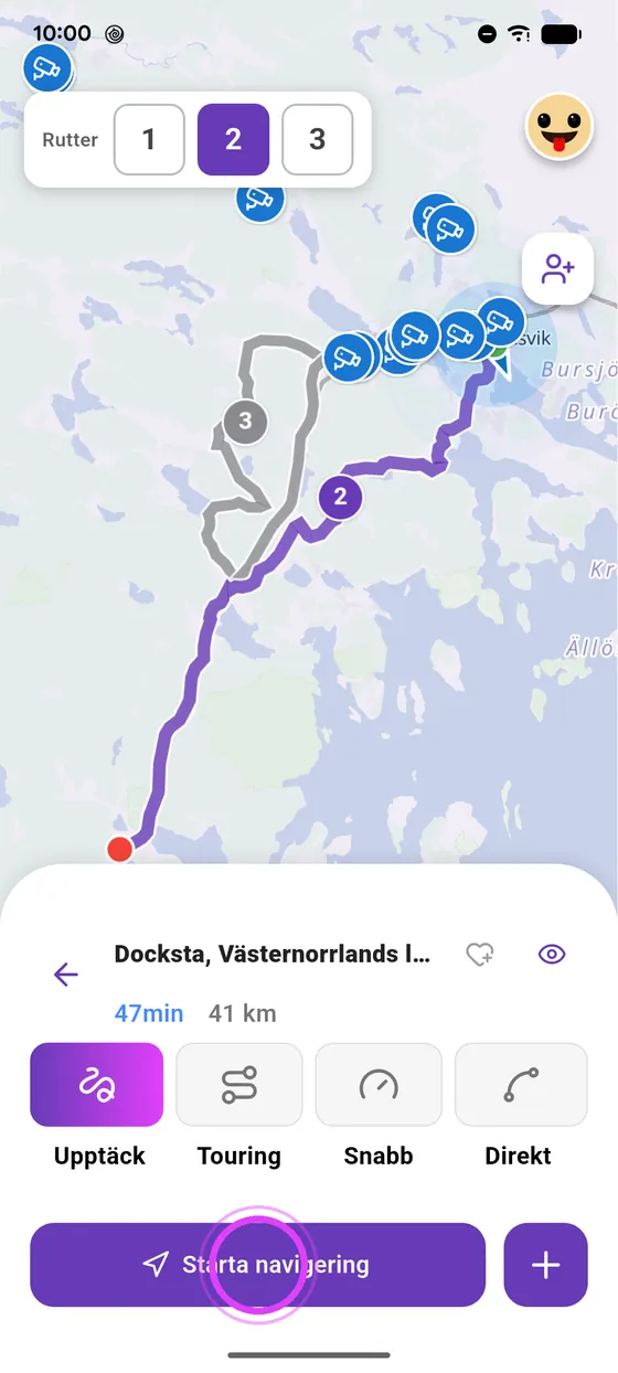Starta navigeringen