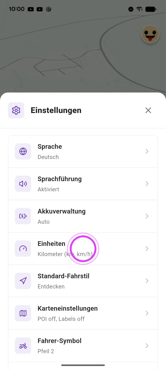 Einheiten öffnen
